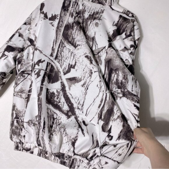 Great Outdoorsman White Brown Winter Woodlands Camo Hunting Jacket L - Picture 16 of 16